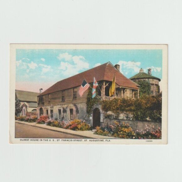 Postcard Other - Oldest House St. Francis St Augustine FL Vintage Postcard Vintage Unused USA